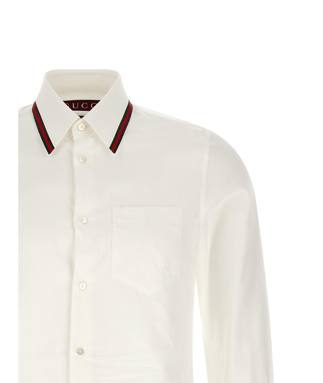 GUCCI Белая хлопковая кэжуал рубашка, фото 3