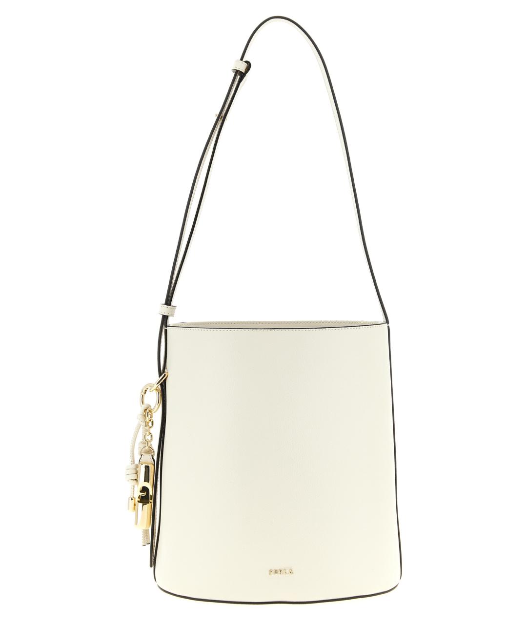 FURLA Белая кожаная сумка через плечо, фото 1