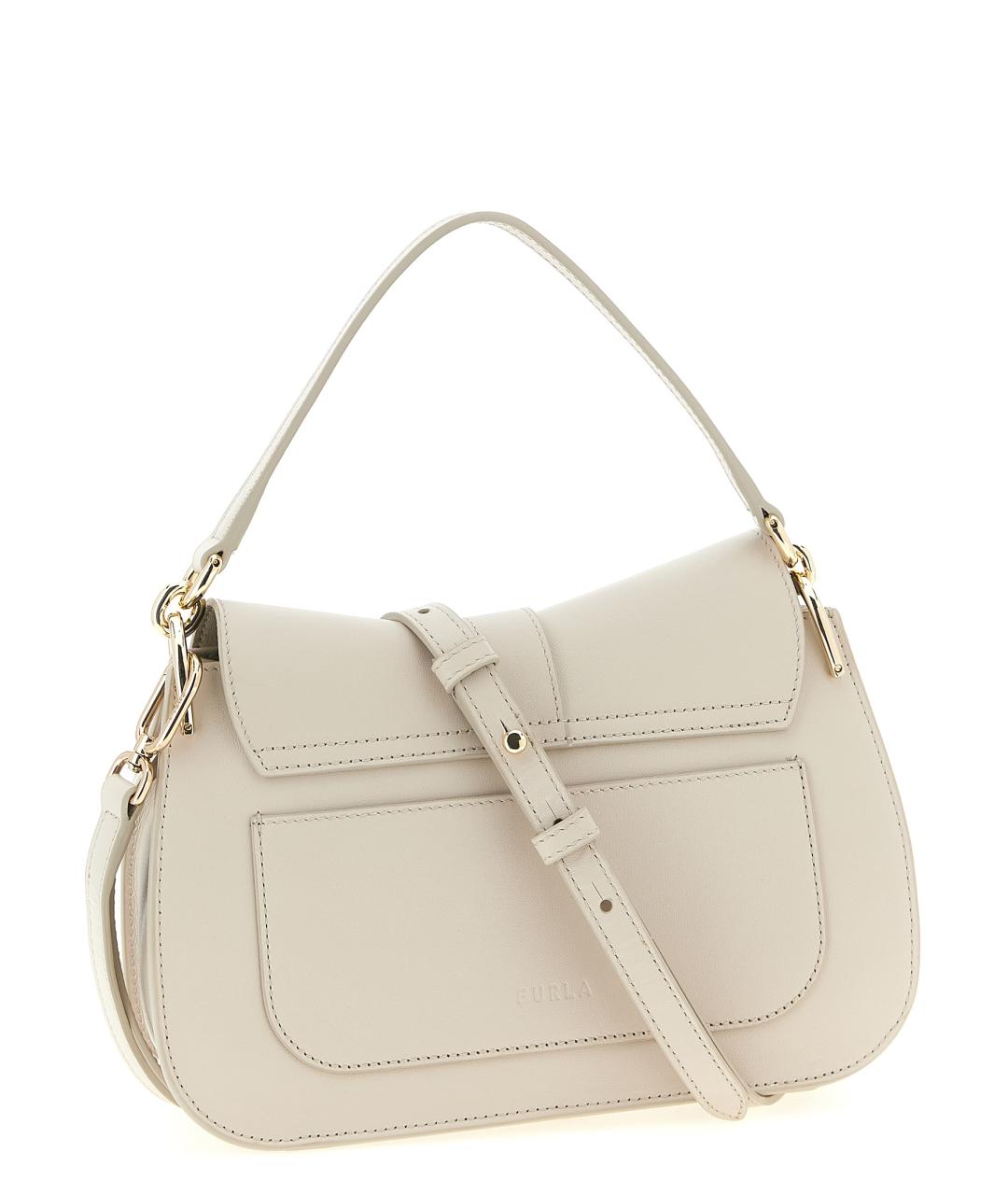 FURLA Бежевая кожаная сумка через плечо, фото 2