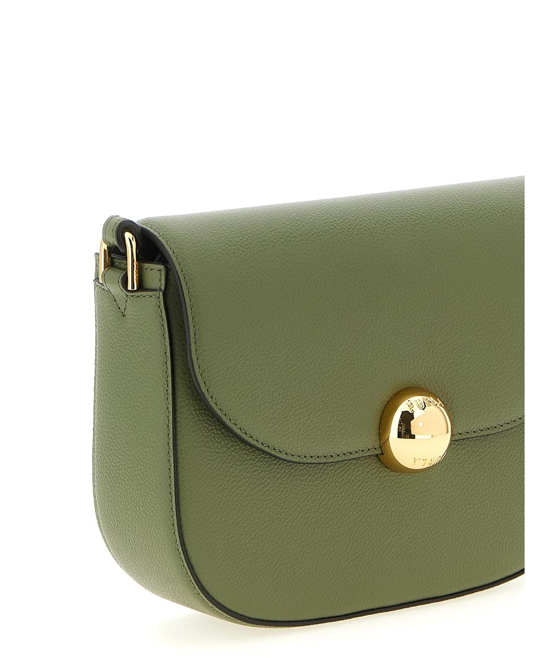 FURLA Зеленая кожаная сумка через плечо, фото 3