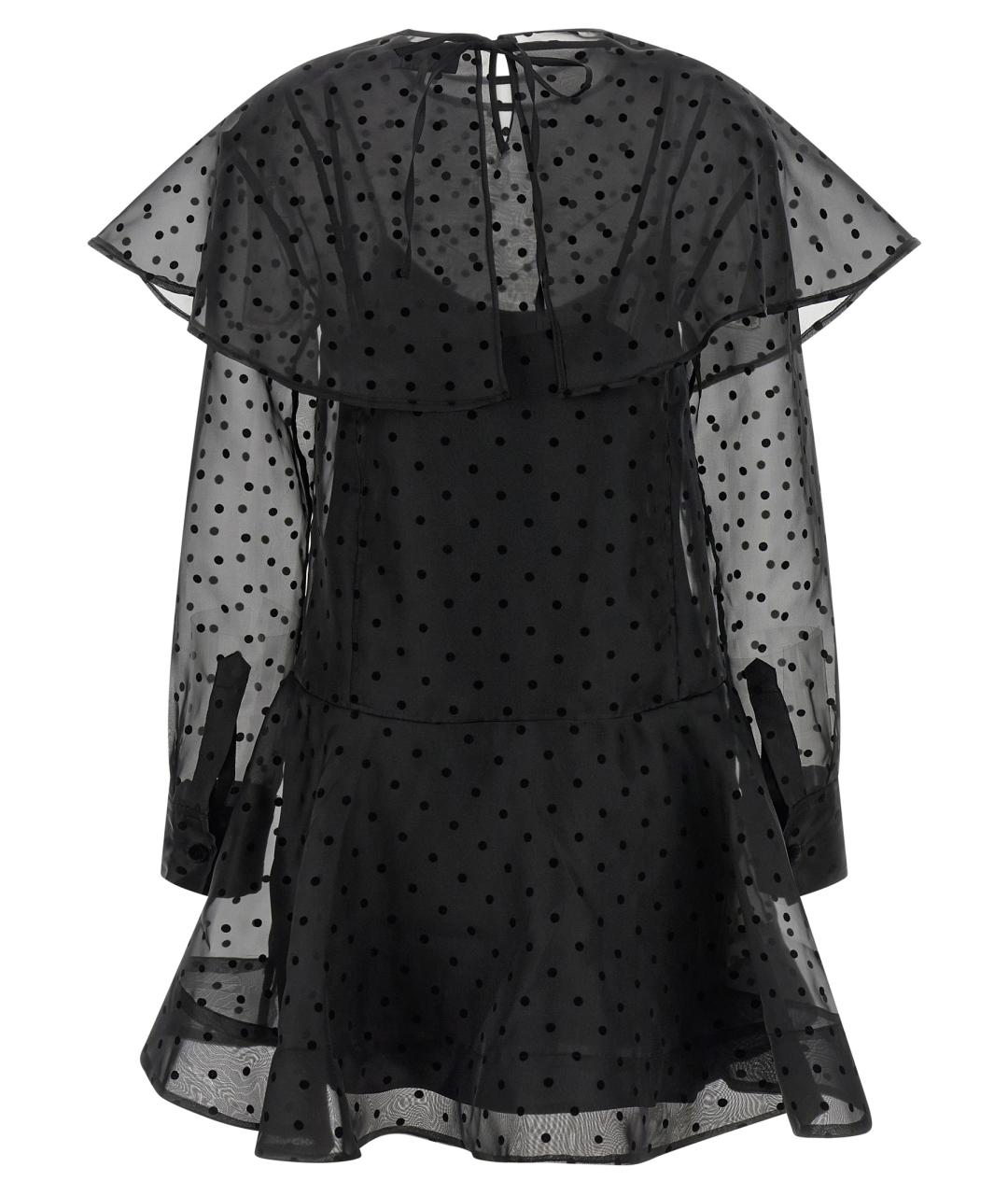 GANNI Черное полиэстеровое платье, фото 3