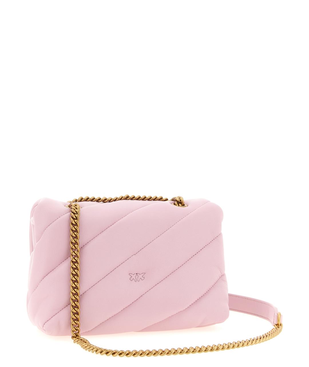 PINKO Розовая кожаная сумка через плечо, фото 2