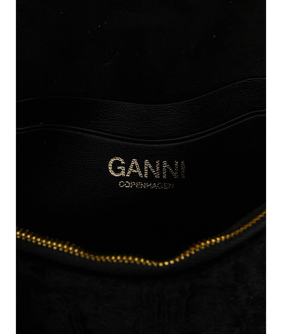 GANNI Черный кошелек, фото 4