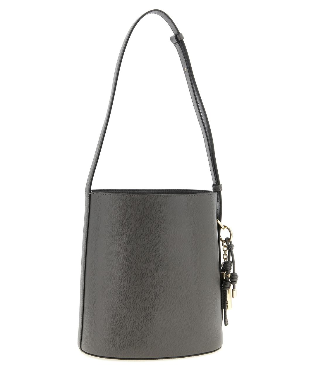 FURLA Серая кожаная сумка через плечо, фото 2
