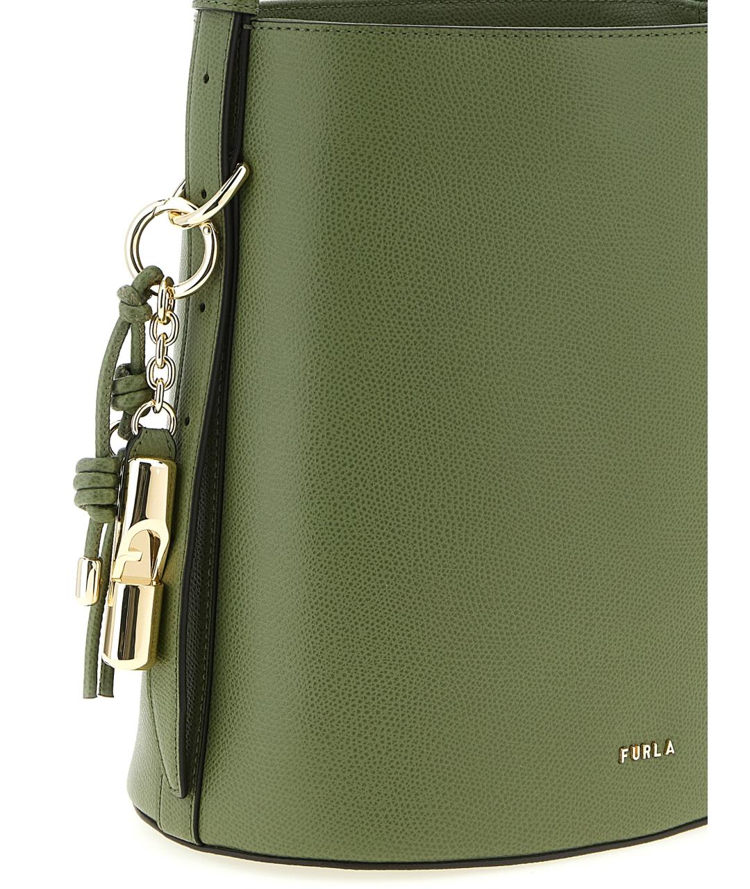 FURLA Зеленая кожаная сумка через плечо, фото 3