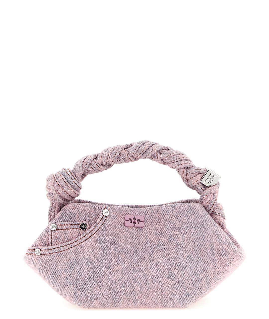 GANNI Розовая хлопковая сумка через плечо, фото 1