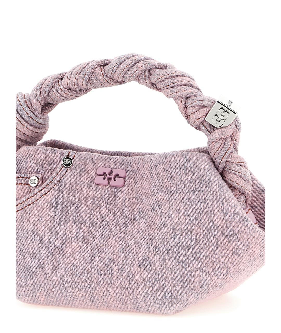 GANNI Розовая хлопковая сумка через плечо, фото 3