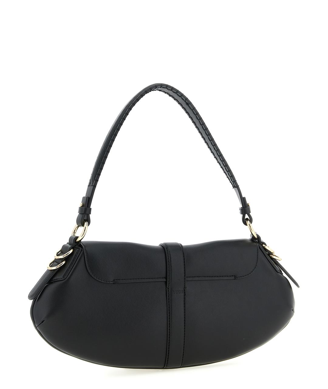 GANNI Черная кожаная сумка через плечо, фото 2