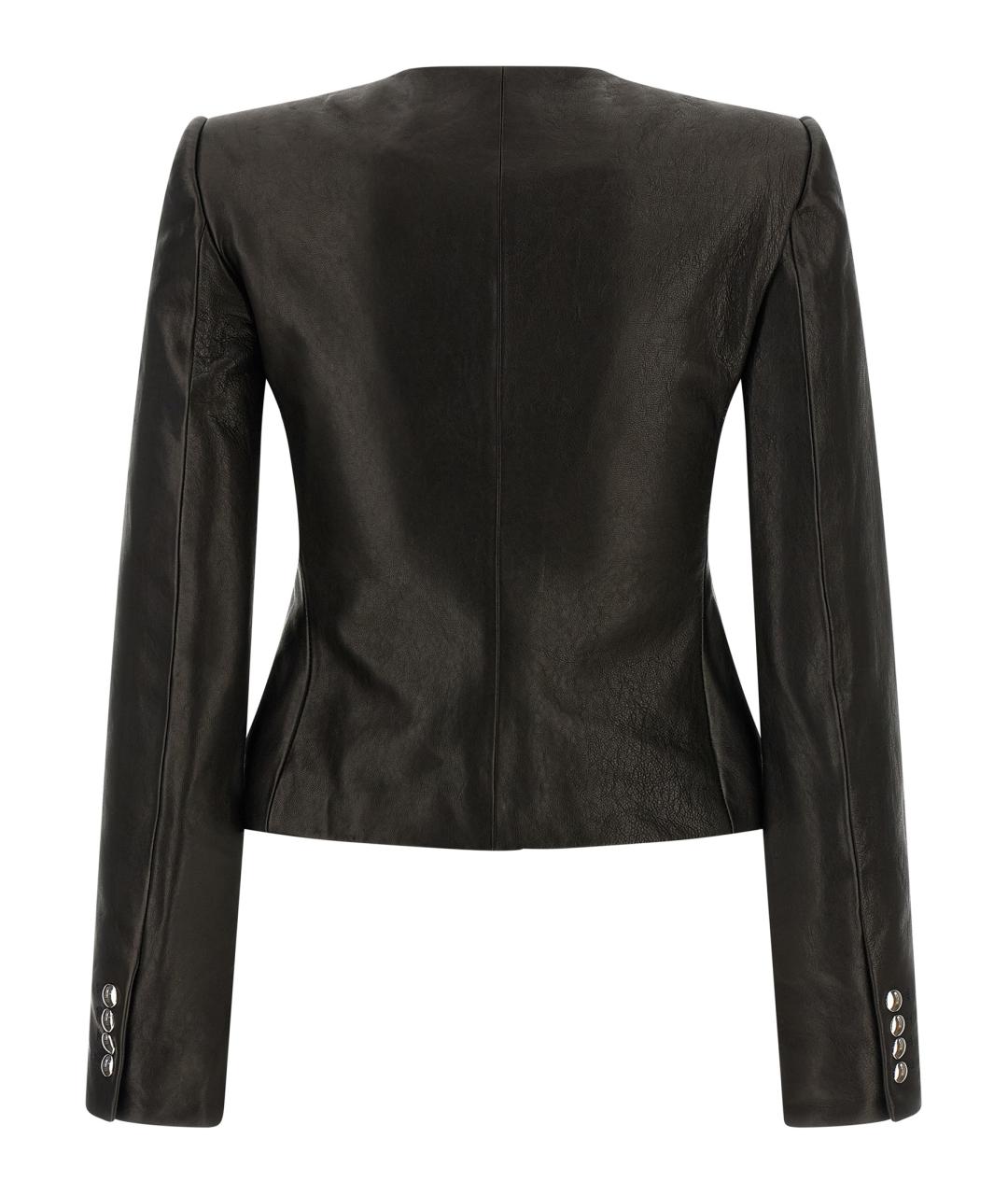 KHAITE Черная кожаная куртка, фото 2