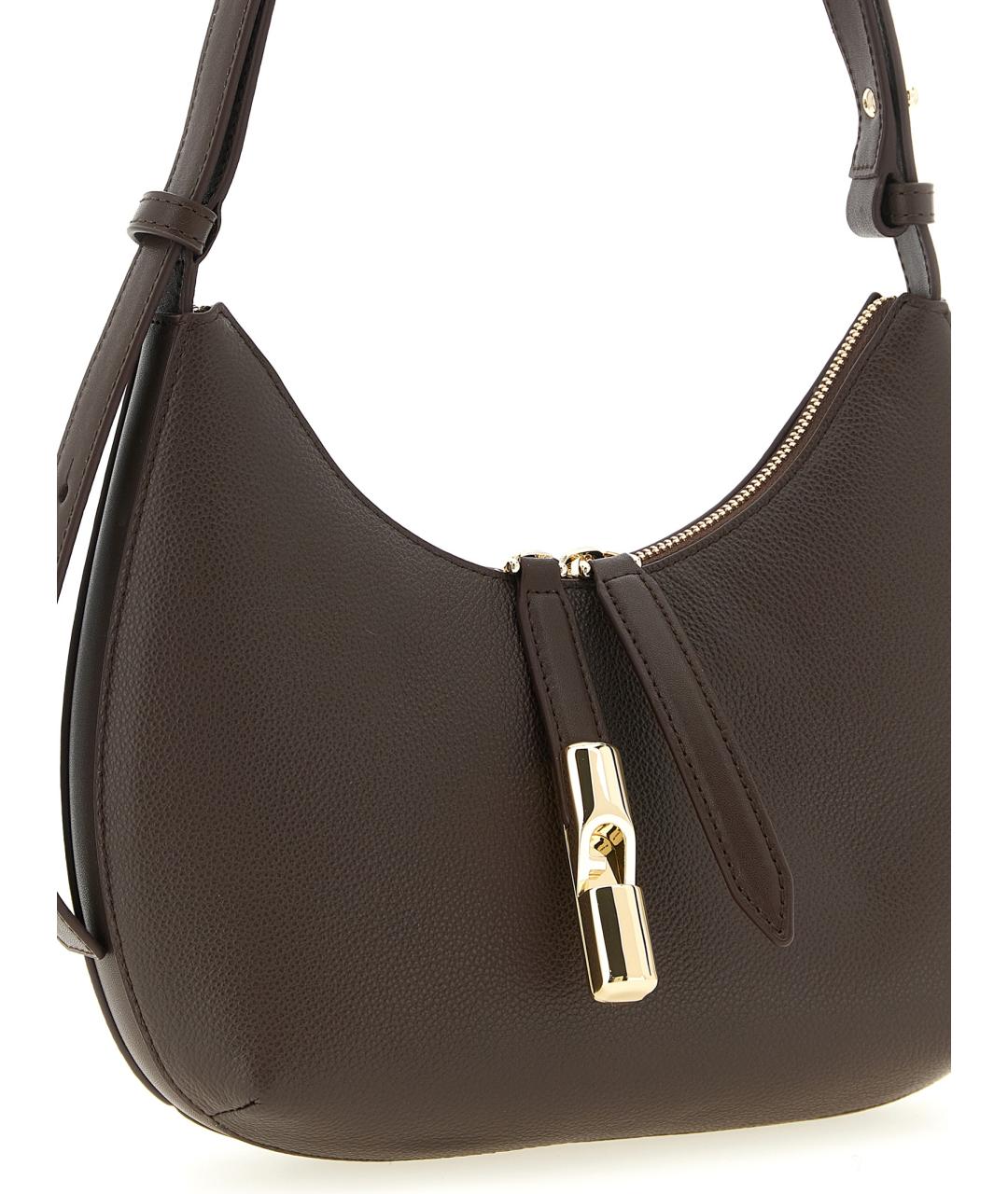 FURLA Коричневая кожаная сумка через плечо, фото 3