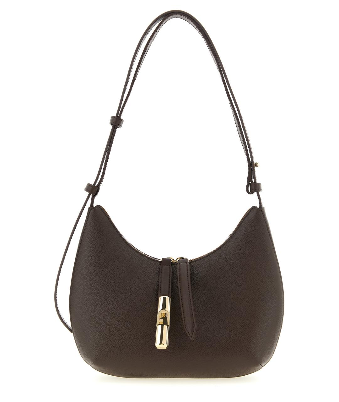 FURLA Коричневая кожаная сумка через плечо, фото 1