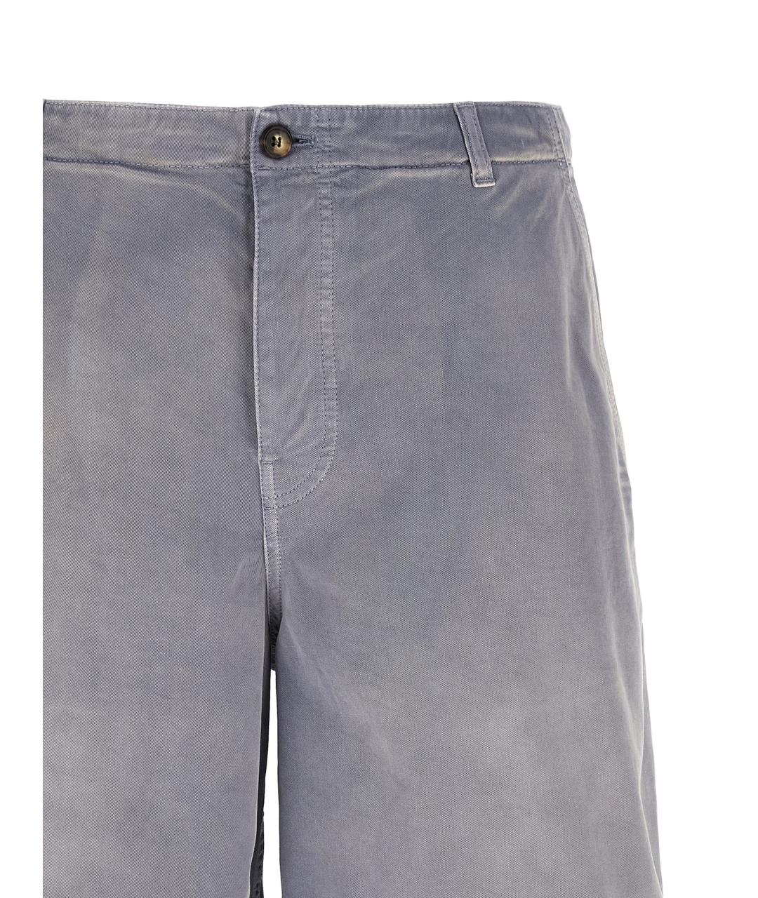 PRADA Серые хлопковые шорты, фото 3