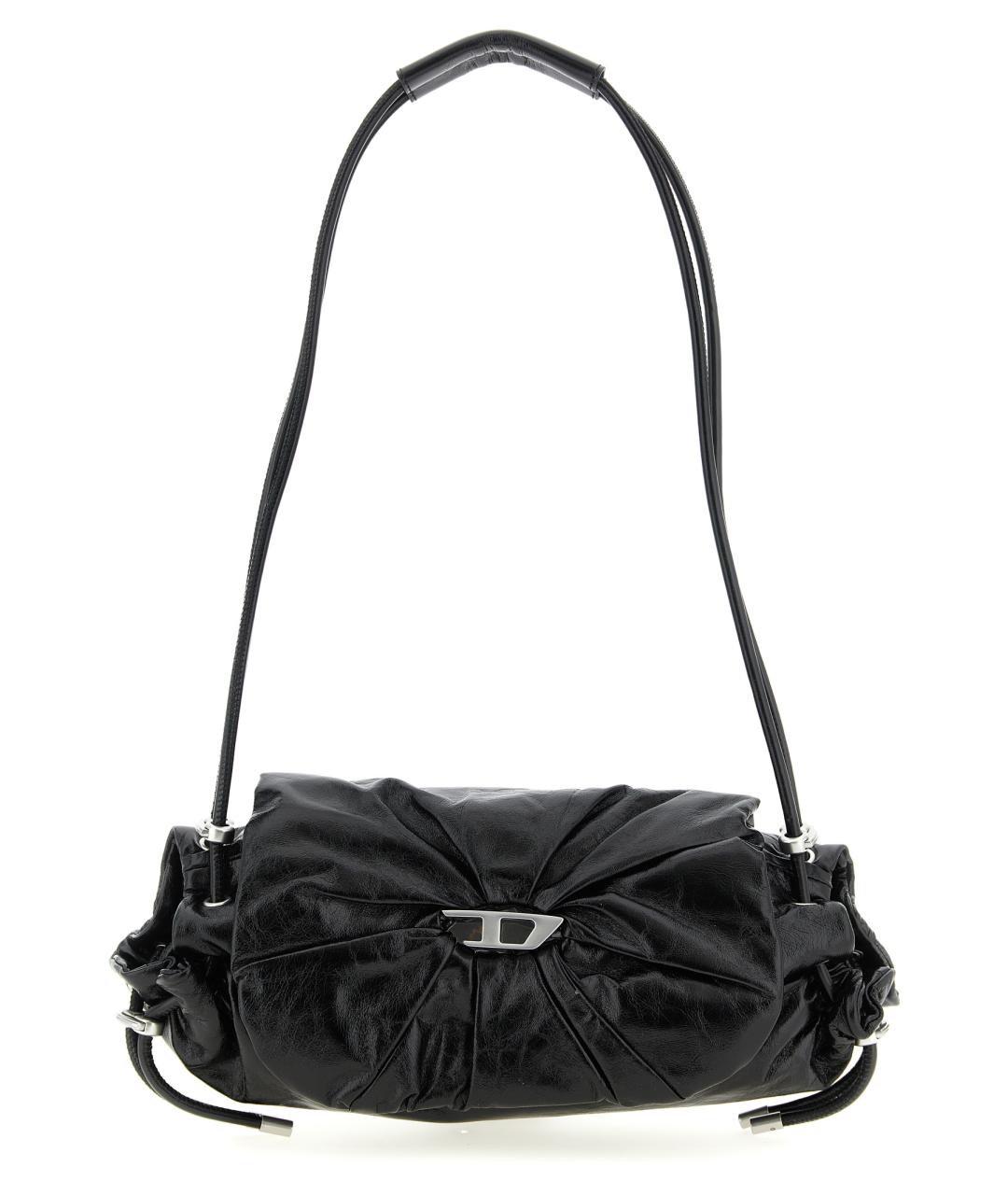 DIESEL Черная кожаная сумка через плечо, фото 1