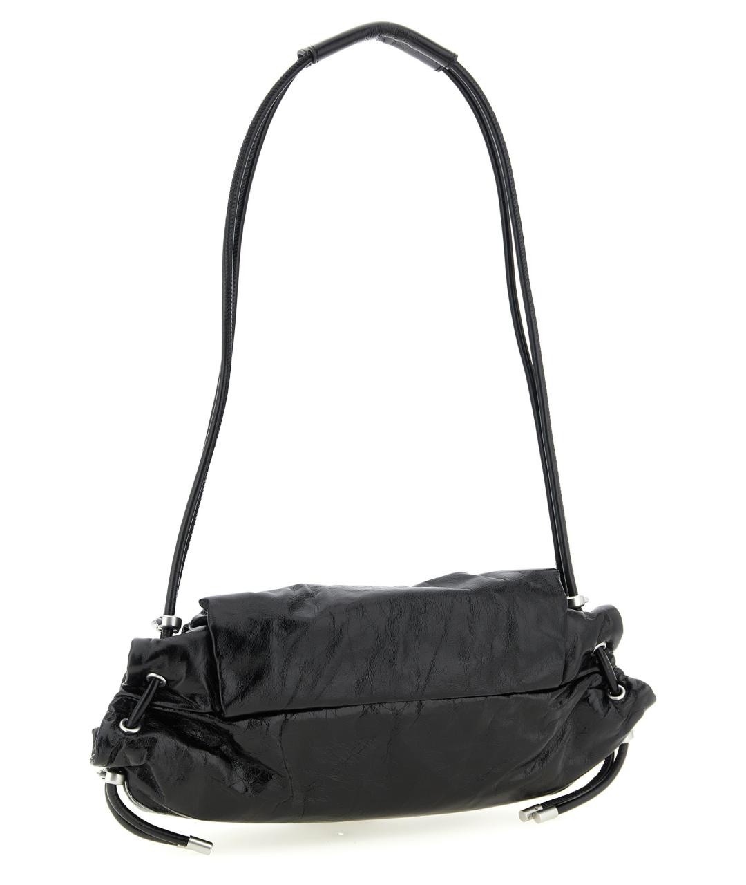 DIESEL Черная кожаная сумка через плечо, фото 2