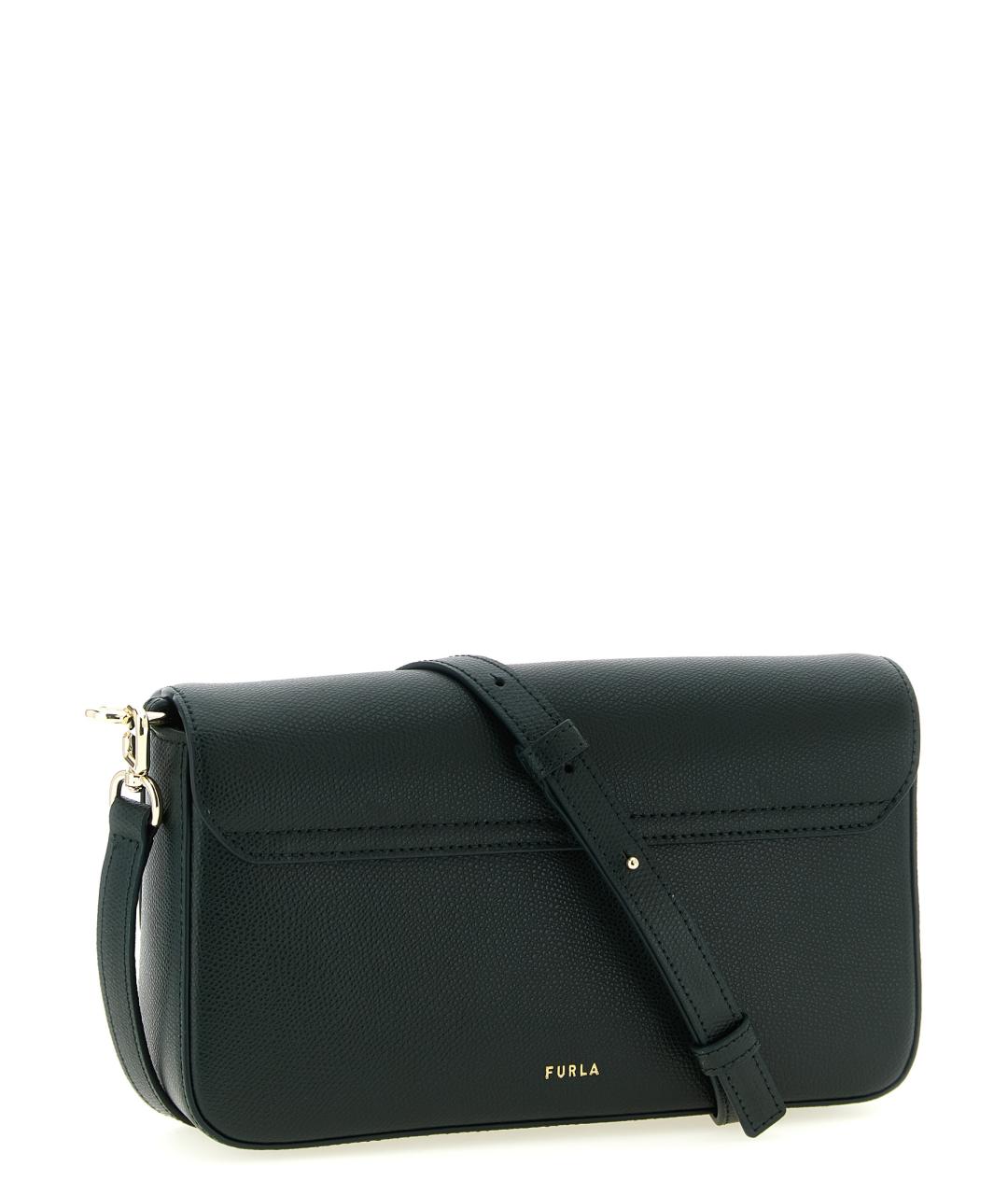 FURLA Зеленая кожаная сумка через плечо, фото 2