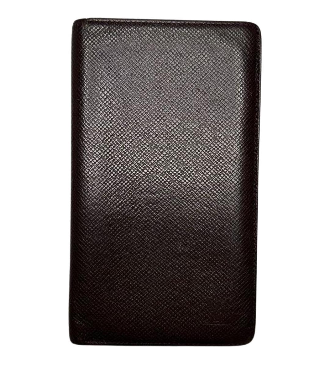 LOUIS VUITTON Коричневый кожаный кошелек, фото 1