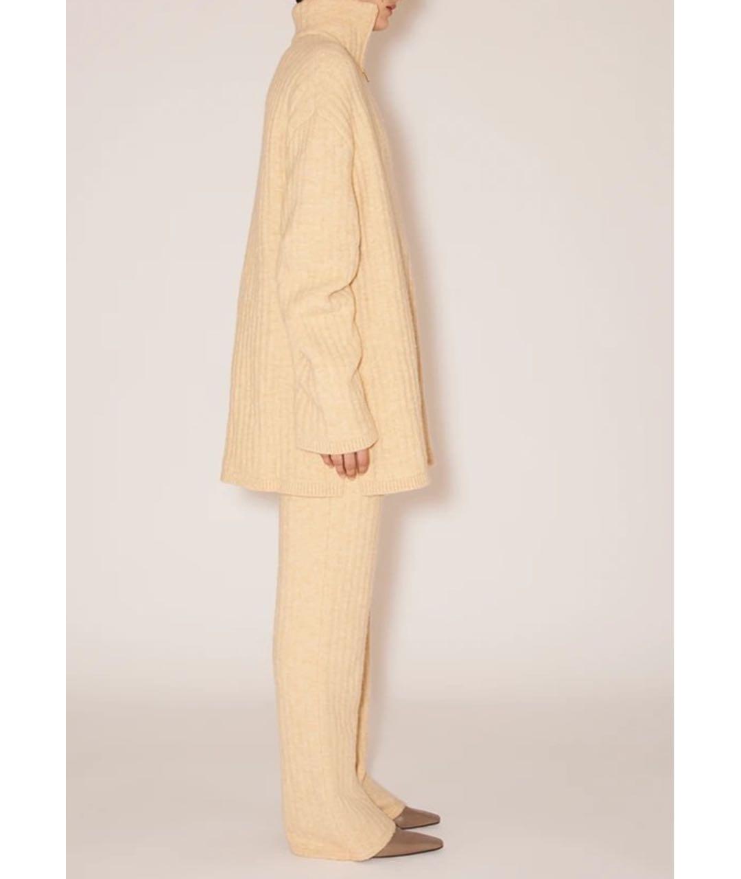 NANUSHKA Бежевый шерстяной костюм с брюками, фото 3