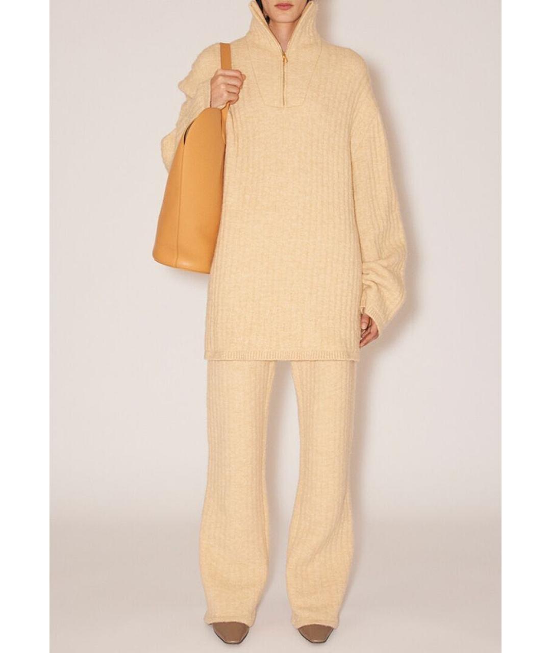 NANUSHKA Бежевый шерстяной костюм с брюками, фото 4
