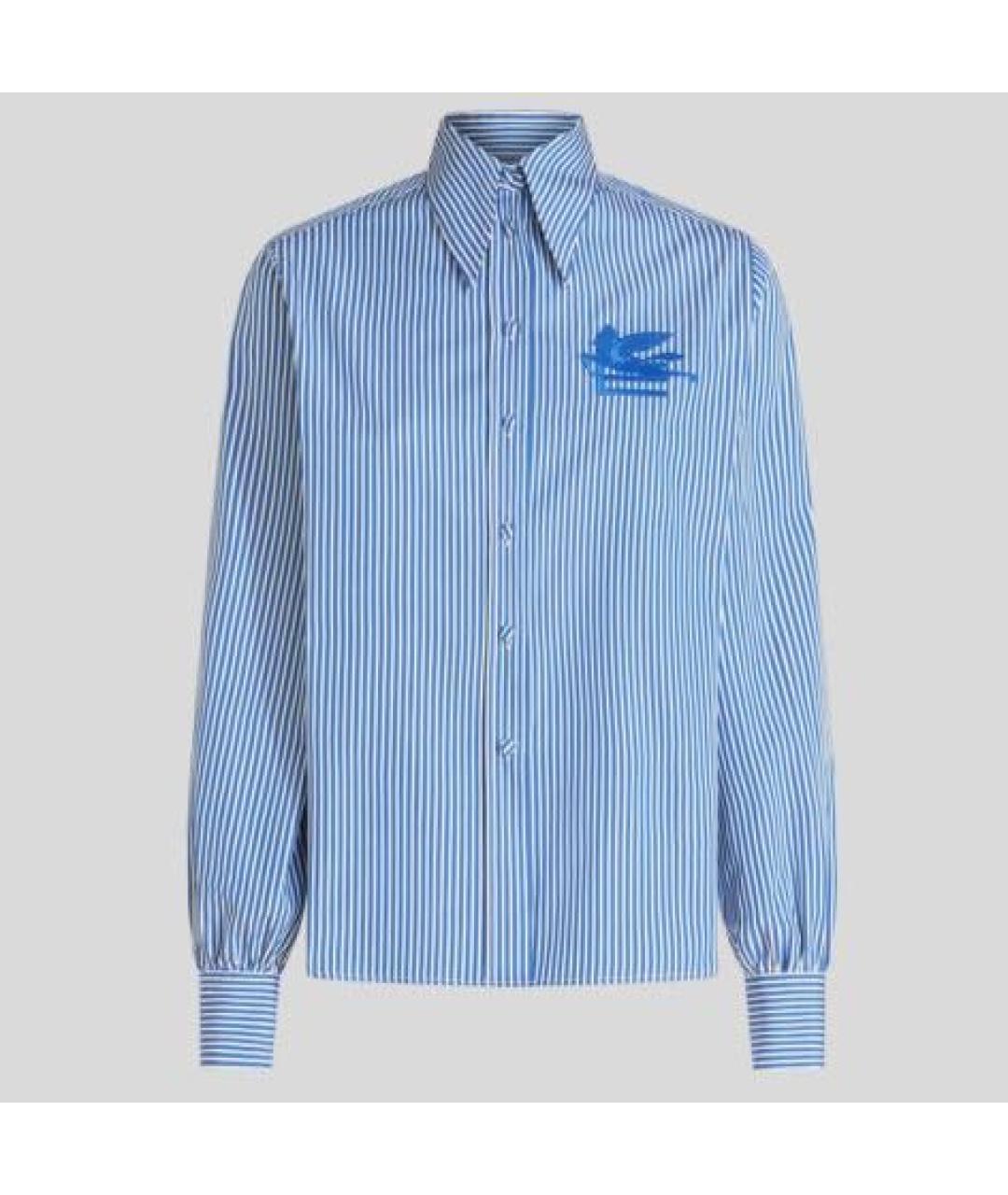 ETRO Голубая хлопковая рубашка, фото 4