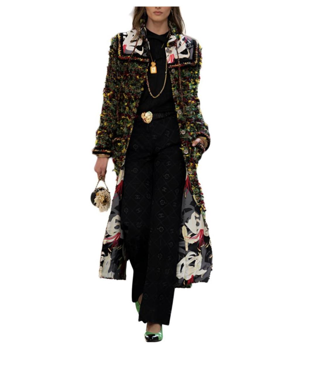 CHANEL Черные хлопковые прямые джинсы, фото 2