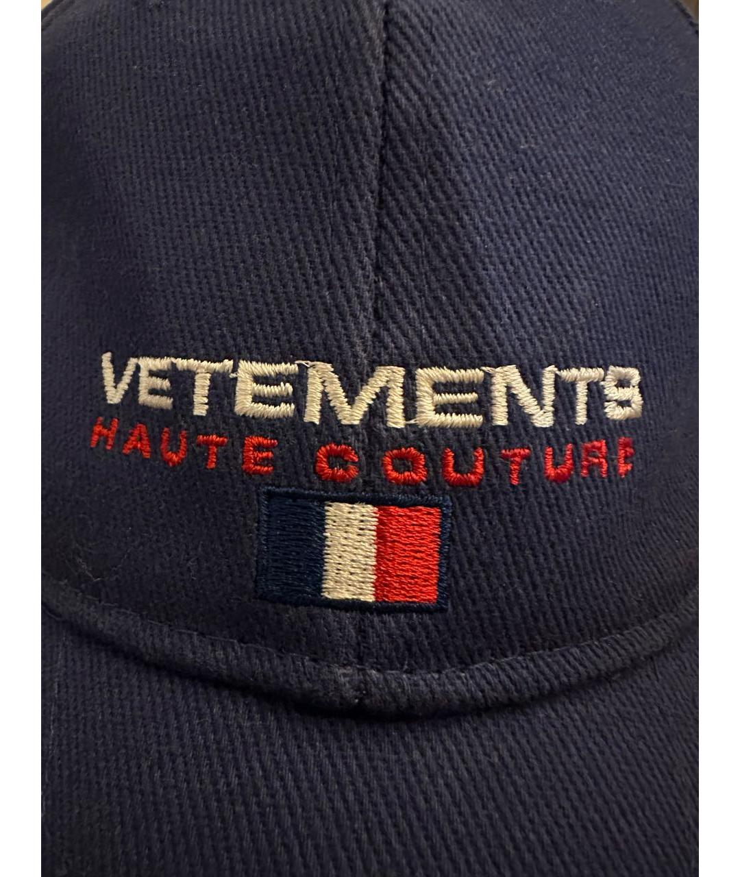 VETEMENTS Синяя хлопковая кепка/бейсболка, фото 4