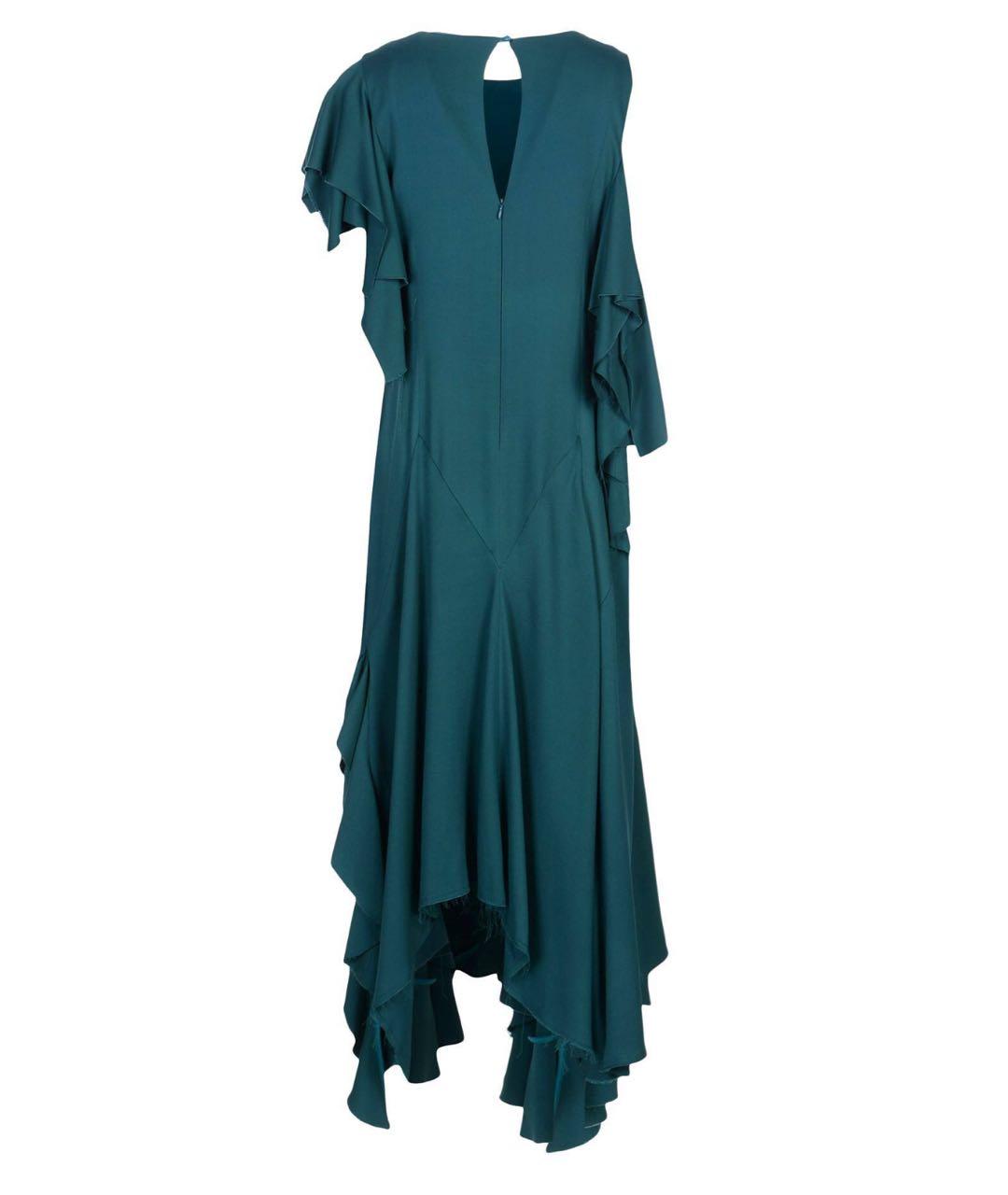 ERIKA CAVALLINI Бирюзовое вискозное вечернее платье, фото 2