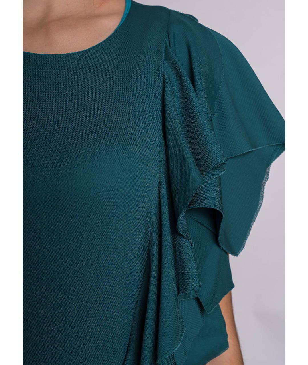 ERIKA CAVALLINI Бирюзовое вискозное вечернее платье, фото 6