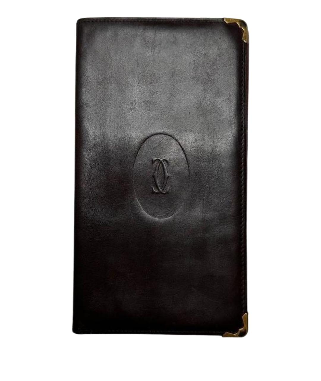 CARTIER Черный кожаный кошелек, фото 1