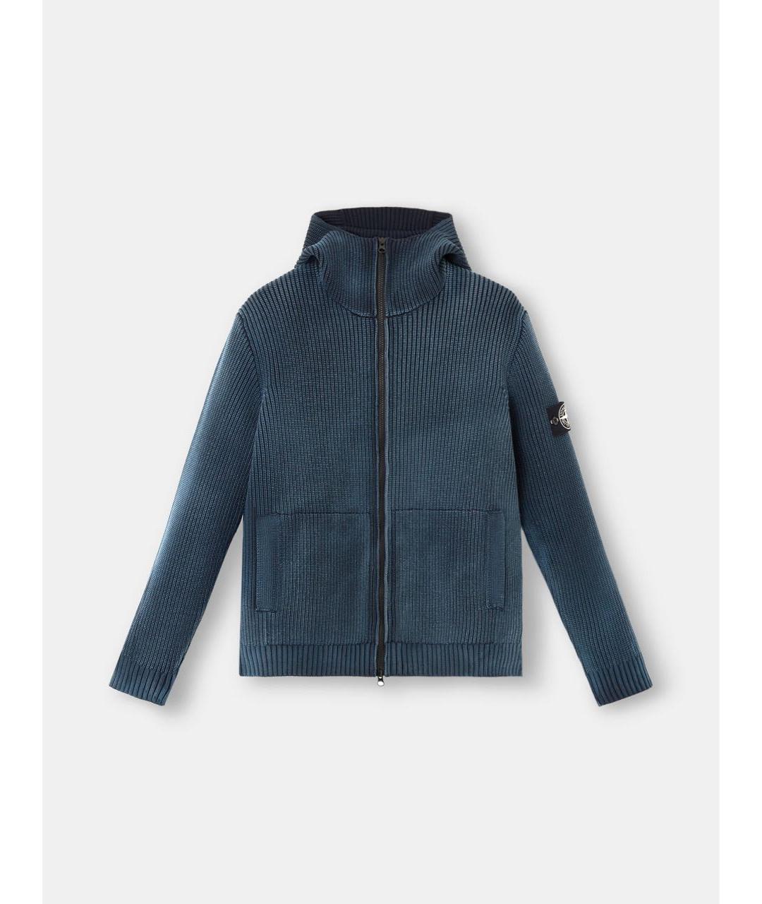 STONE ISLAND Темно-синяя полиамидовая куртка, фото 7