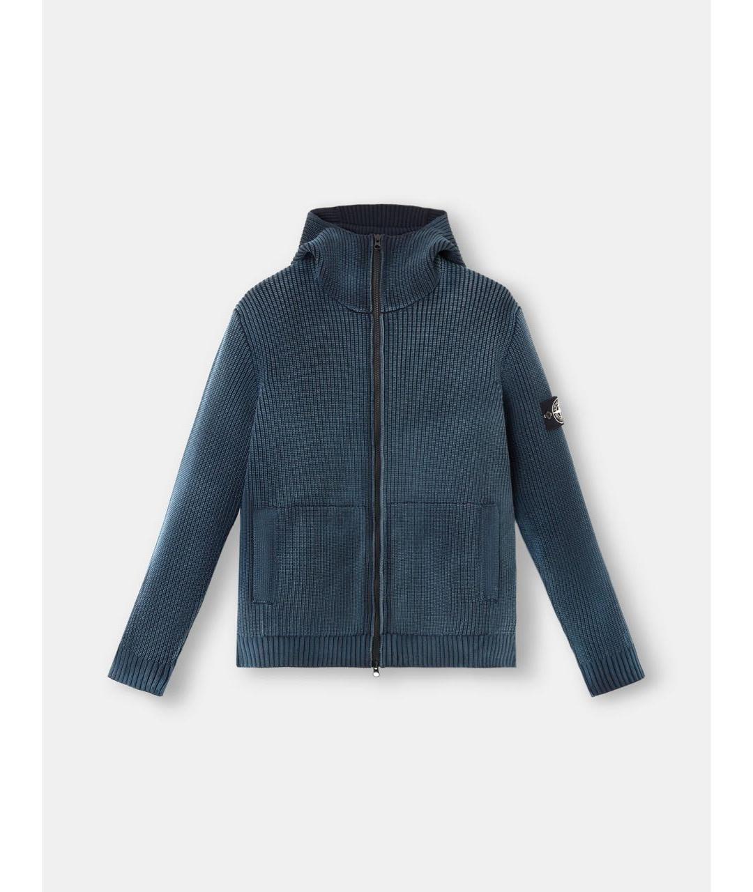 STONE ISLAND Темно-синяя полиамидовая куртка, фото 8