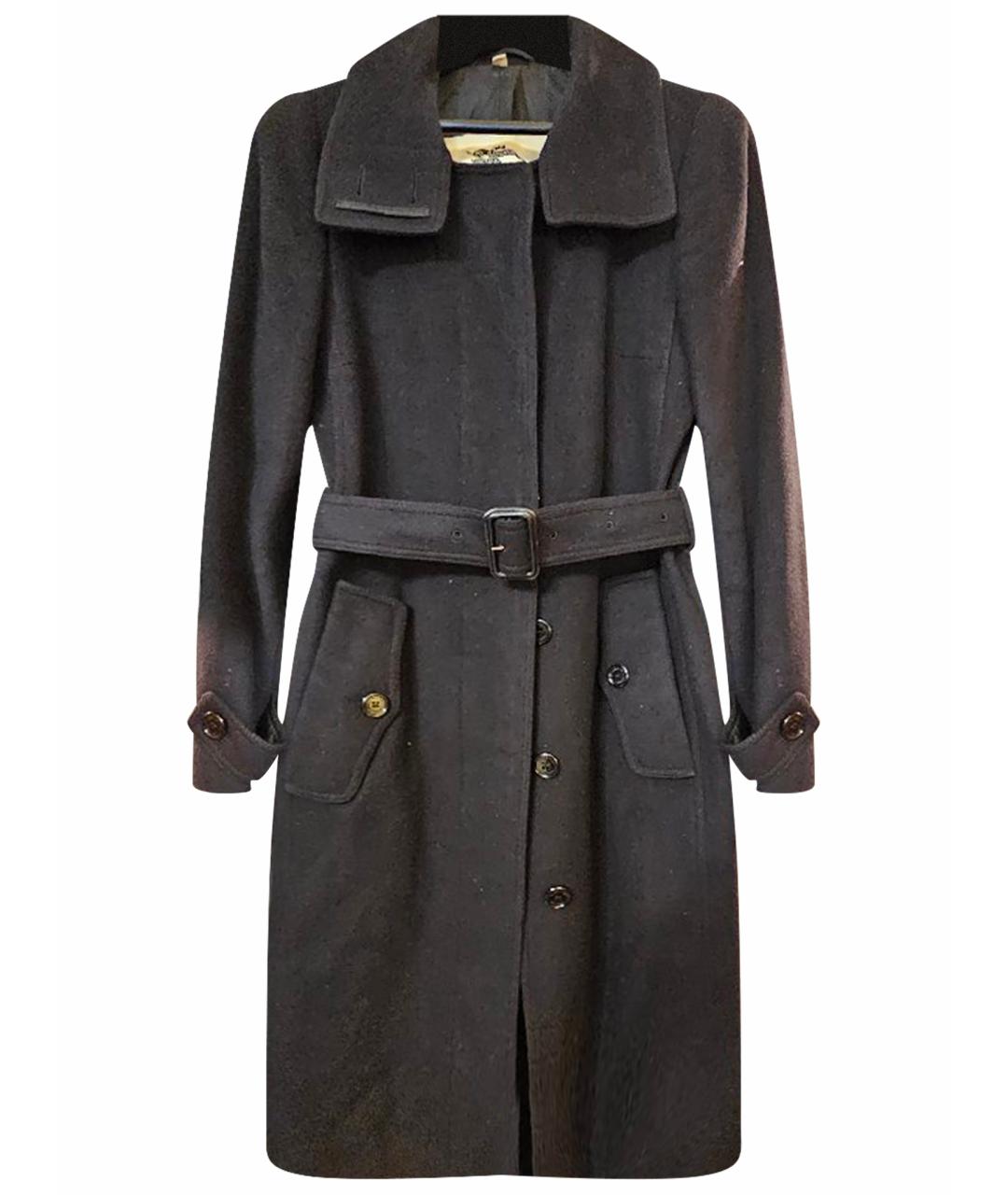 BURBERRY Черное шерстяное пальто, фото 1