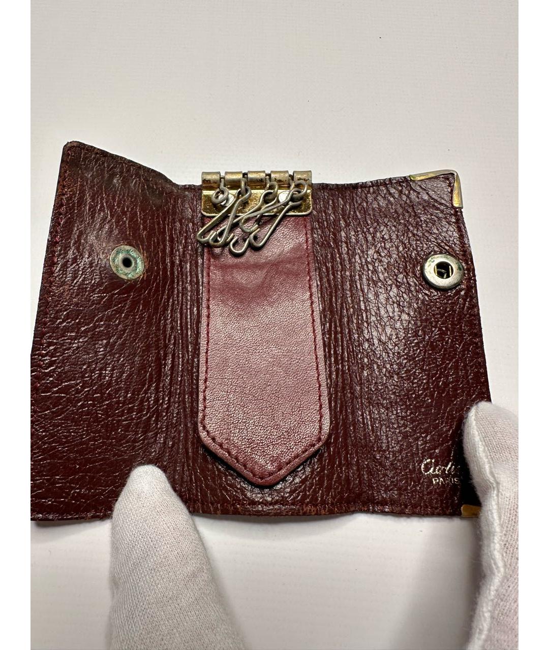 CARTIER Бордовая ключница, фото 3