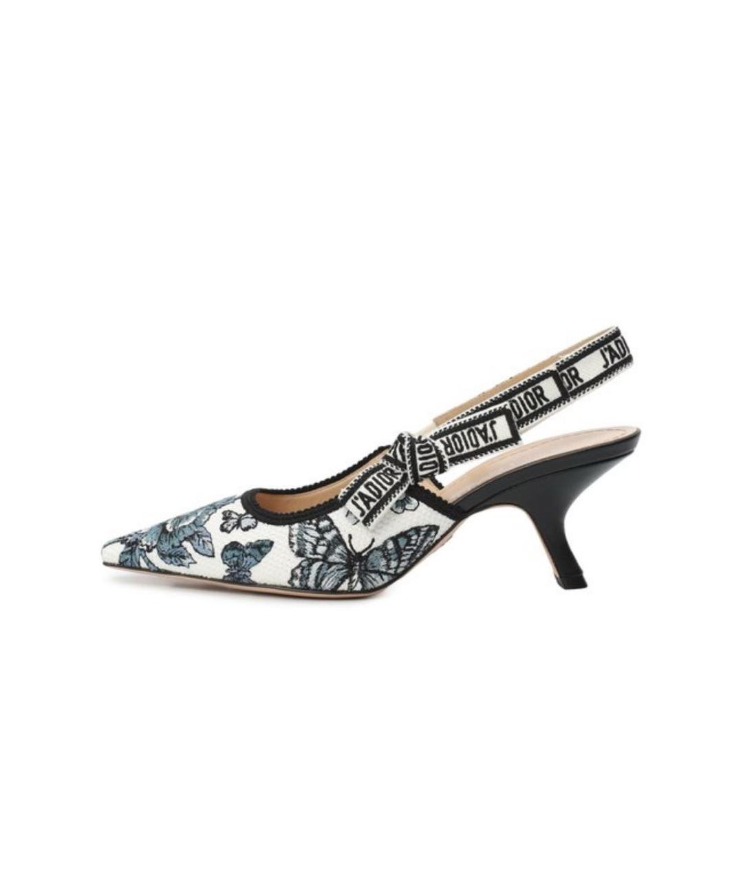 CHRISTIAN DIOR Мульти текстильные туфли, фото 5