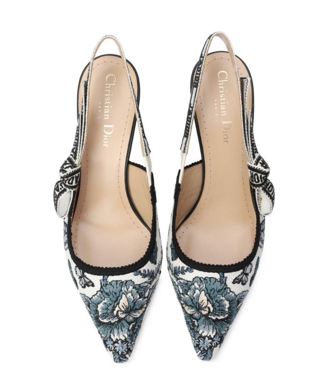 CHRISTIAN DIOR Мульти текстильные туфли, фото 2