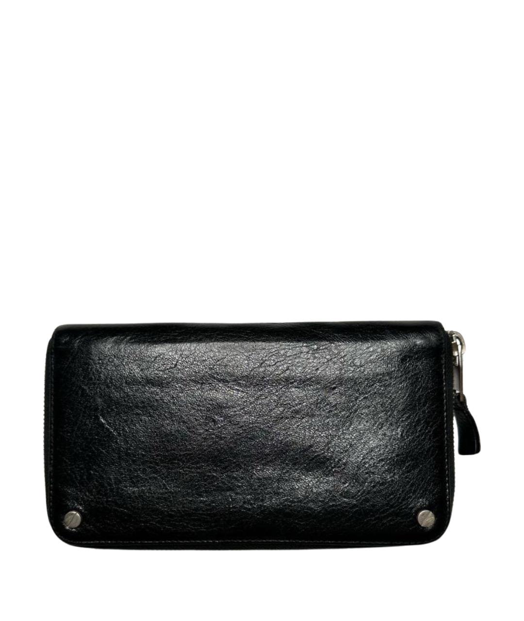 BALENCIAGA Черный кожаный кошелек, фото 1