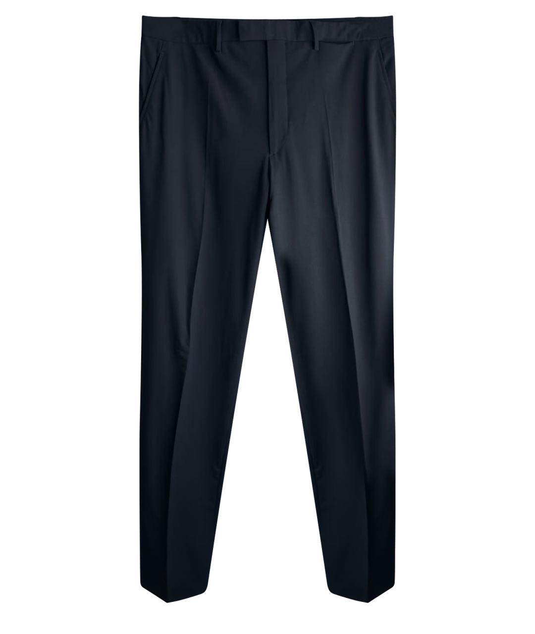 PRADA Черные шерстяные классические брюки, фото 1