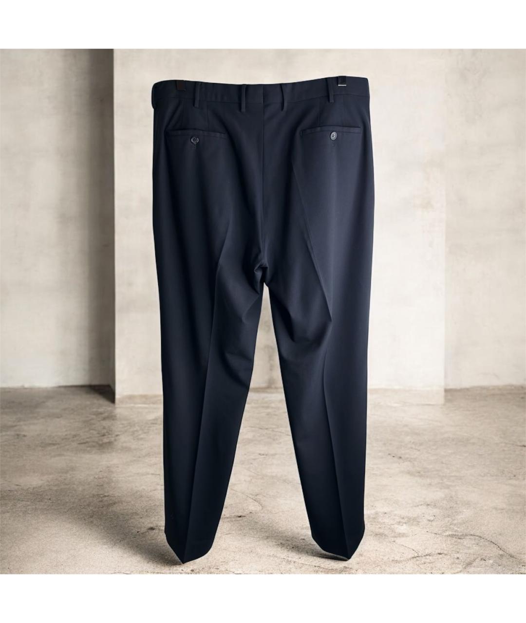 PRADA Черные шерстяные классические брюки, фото 5