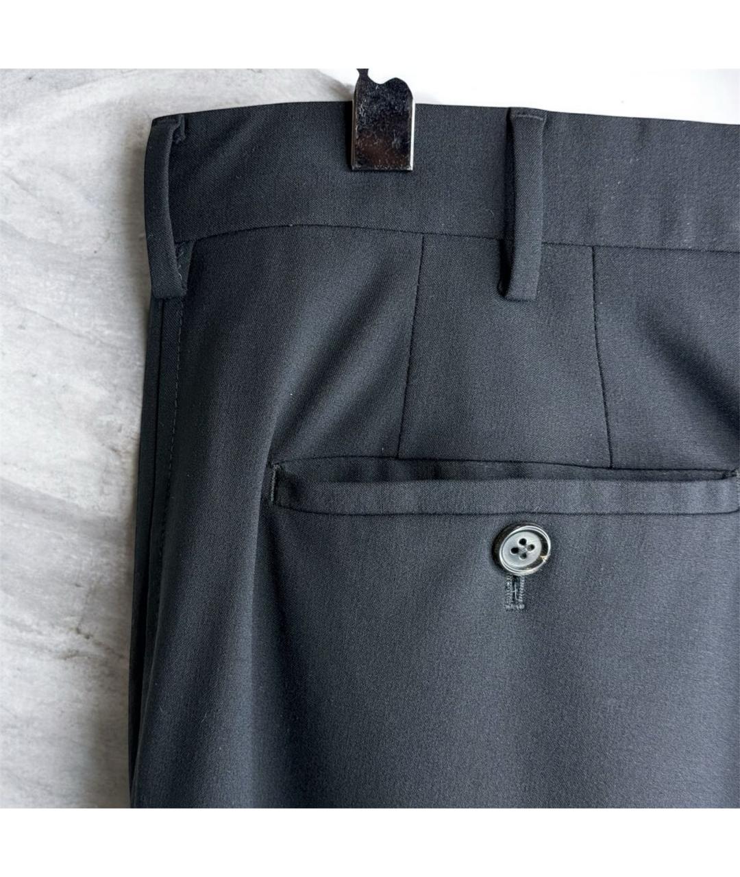 PRADA Черные шерстяные классические брюки, фото 6