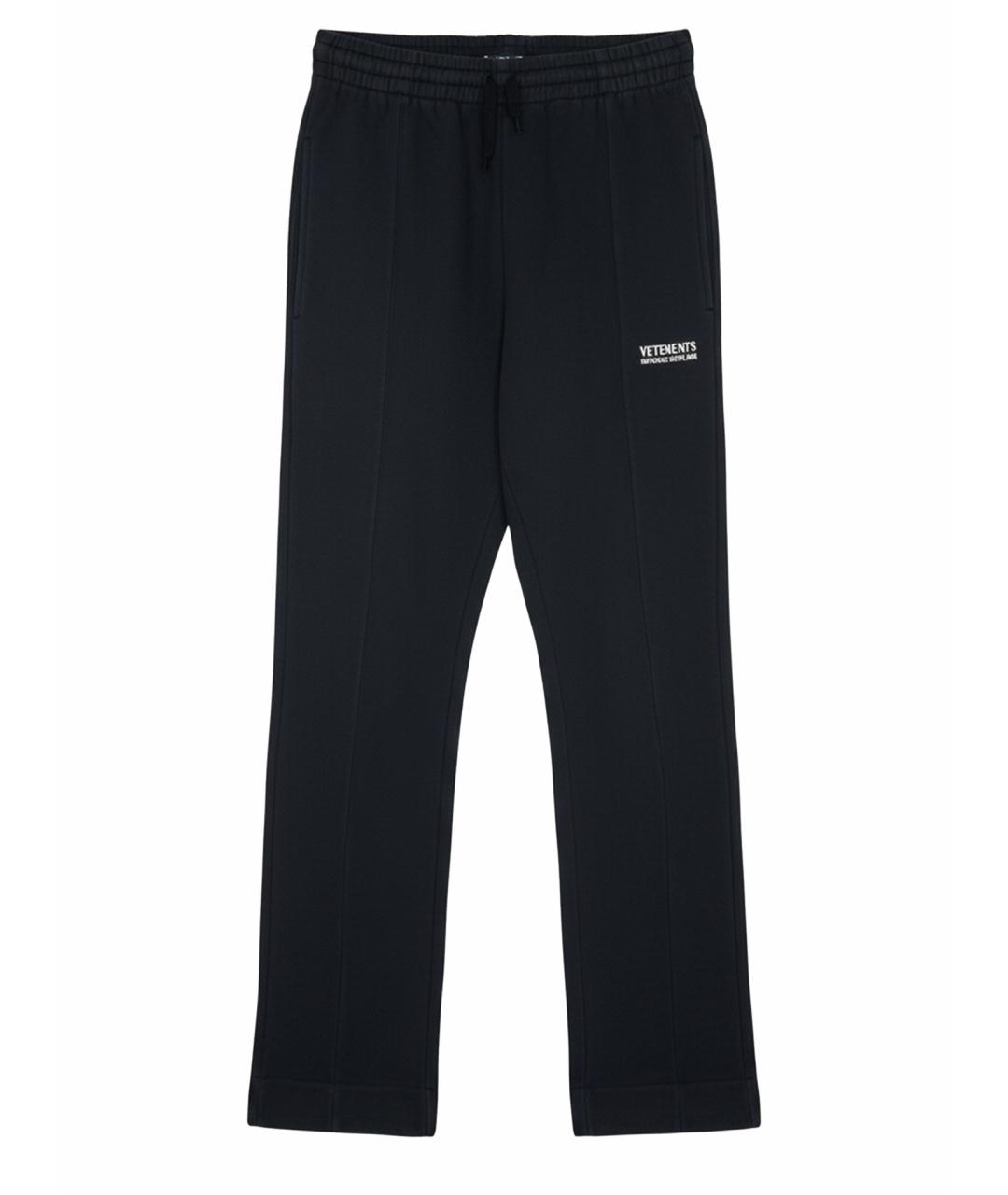 VETEMENTS Черные хлопко-эластановые повседневные брюки, фото 1