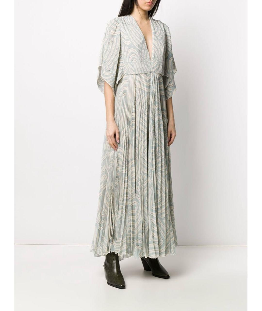 ERIKA CAVALLINI Голубое полиэстеровое вечернее платье, фото 7