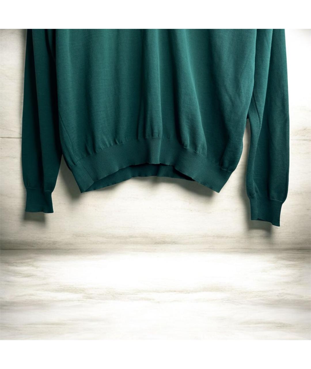 MALO Зеленый хлопковый джемпер / свитер, фото 4
