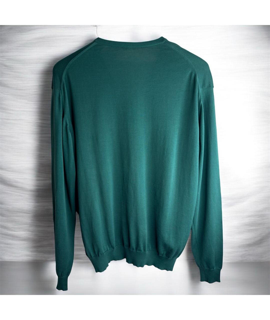 MALO Зеленый хлопковый джемпер / свитер, фото 5