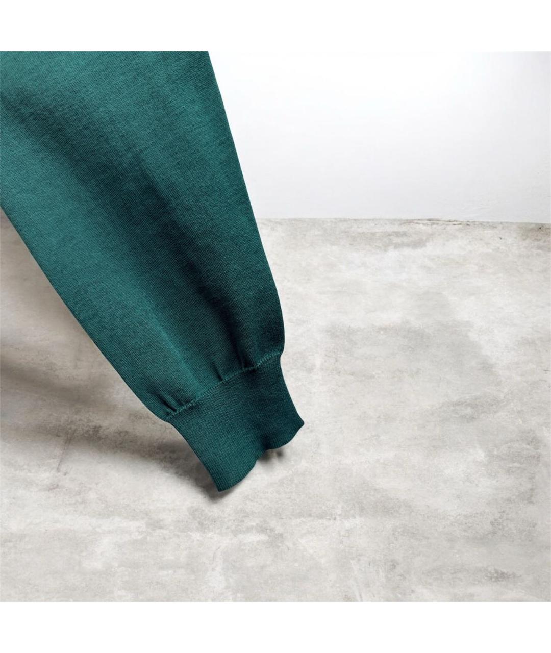 MALO Зеленый хлопковый джемпер / свитер, фото 3