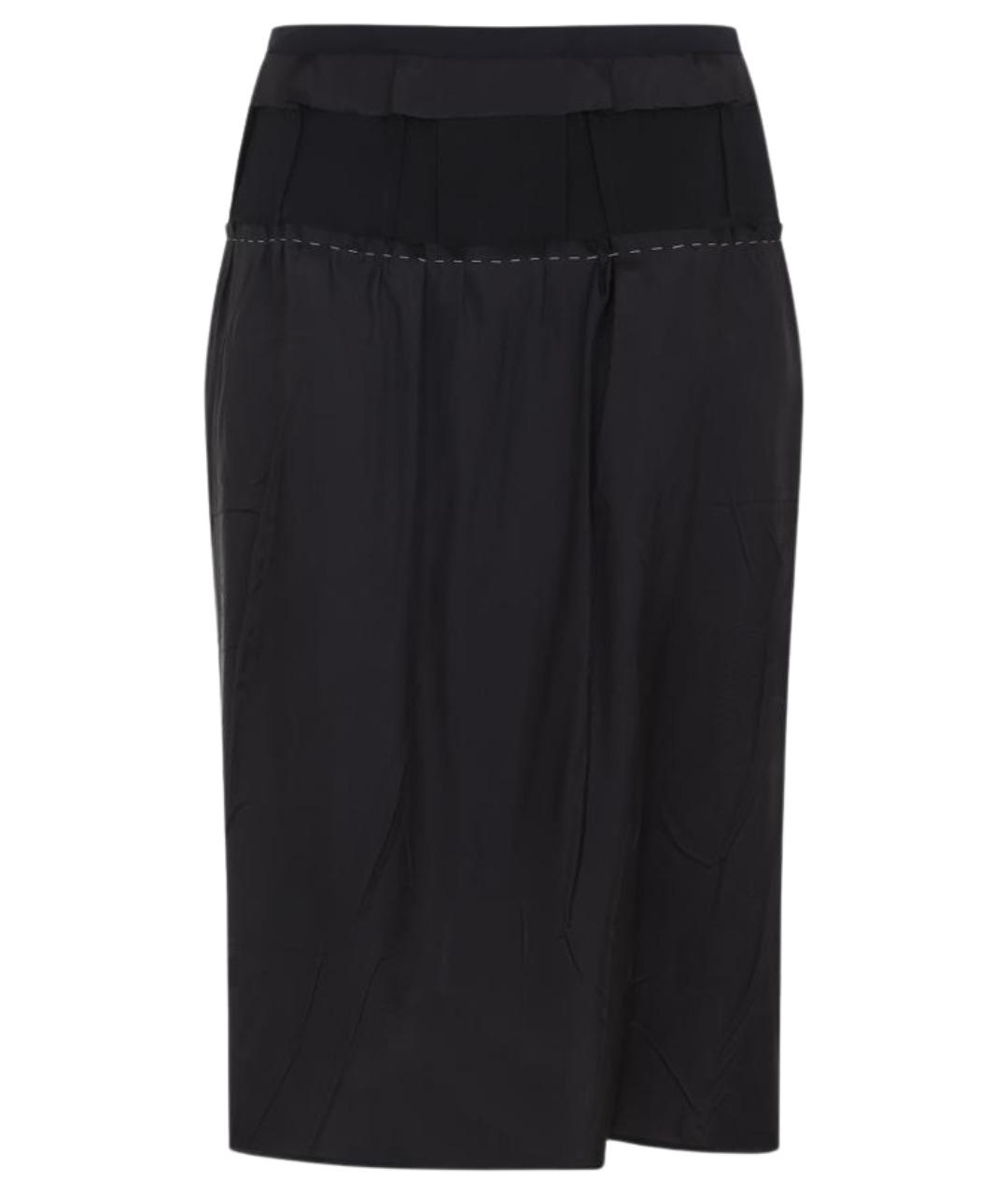 MAISON MARGIELA Черная ацетатная юбка миди, фото 1