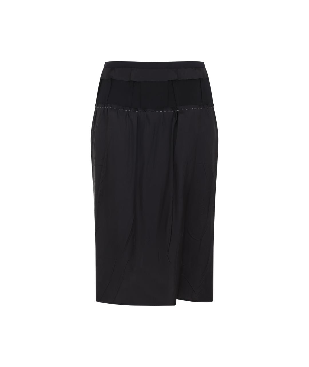 MAISON MARGIELA Черная вискозная юбка миди, фото 1