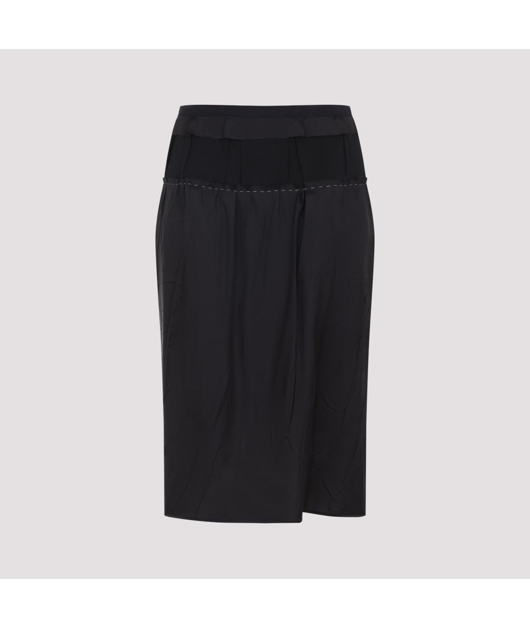 MAISON MARGIELA Черная вискозная юбка миди, фото 2