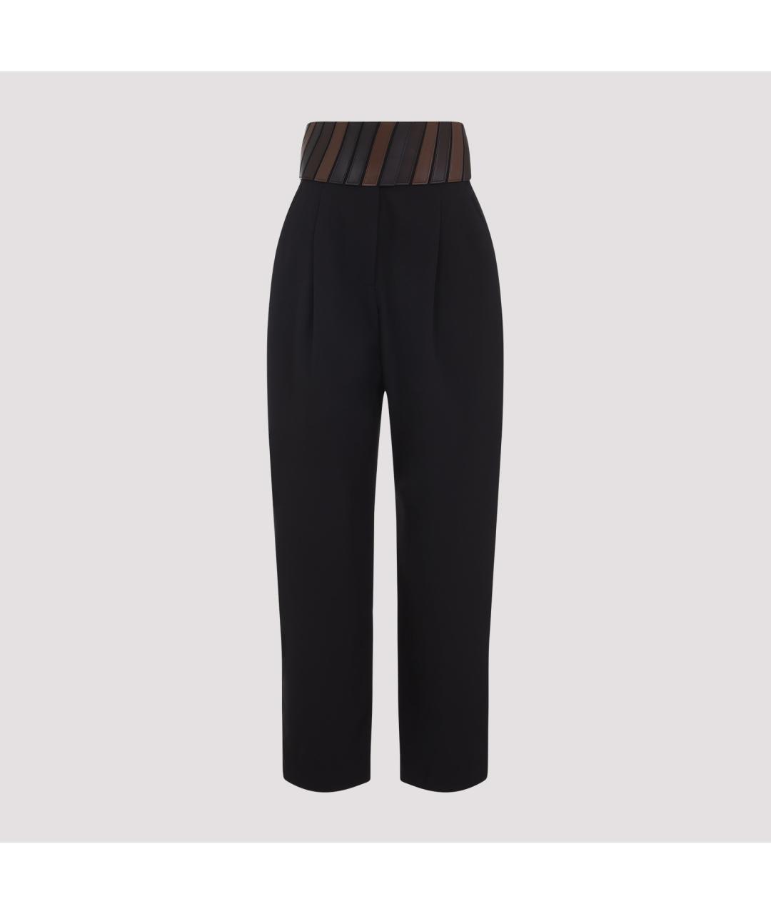 ALAIA Черные шерстяные прямые брюки, фото 2