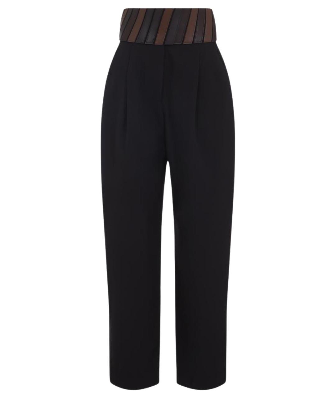 ALAIA Черные шерстяные прямые брюки, фото 1