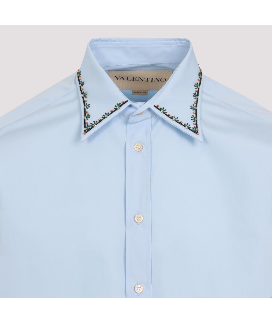 VALENTINO Голубая кэжуал рубашка, фото 4