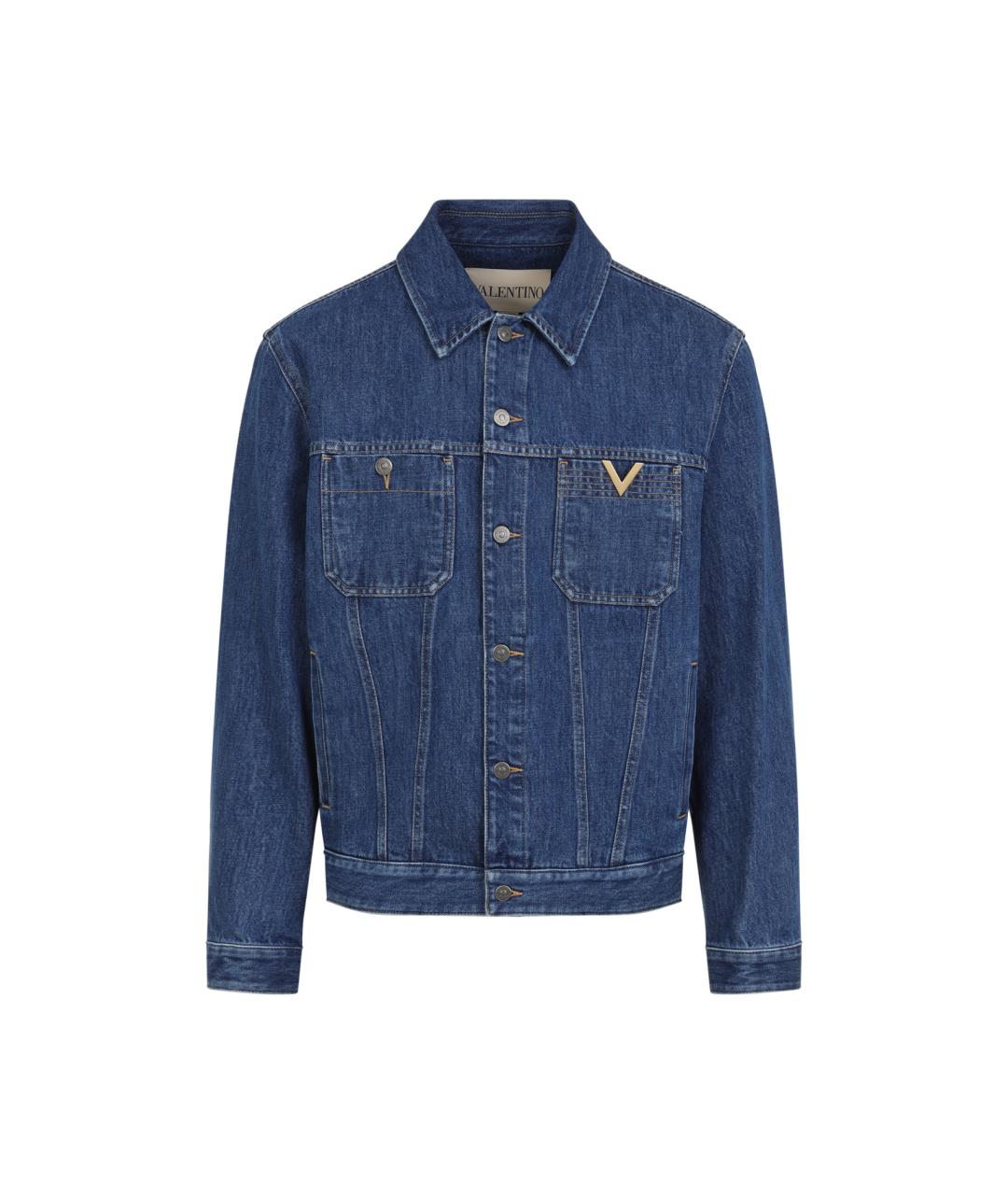 VALENTINO Синяя хлопковая куртка, фото 1